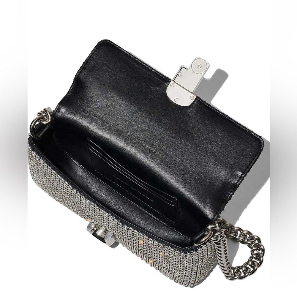 NWT Marc Jacobs The Rhinestone J Marc Mini Shoulder Bag with dust bag - Picture 3 of 9